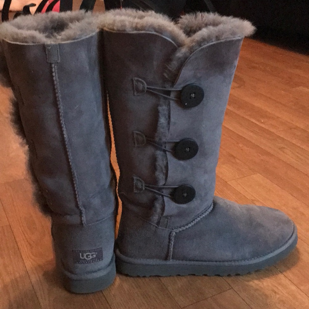 Gray, Bailey Button tall Ugg boots